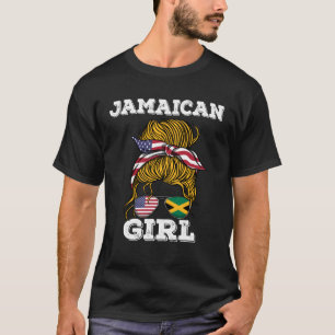 T-shirt Fille jamaïcaine racines jamaïcaines