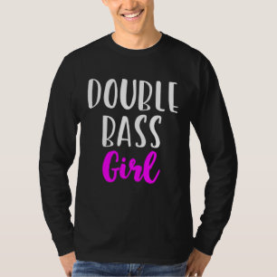 T-shirt Fille Joueuse de Contrebasse Femmes Mignonne