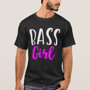 T-shirt Fille Joueuse de Guitare Basse Femmes Mignonne