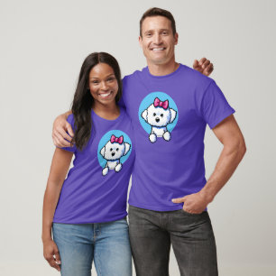 T-shirt fille KiniArt Bichon Frise