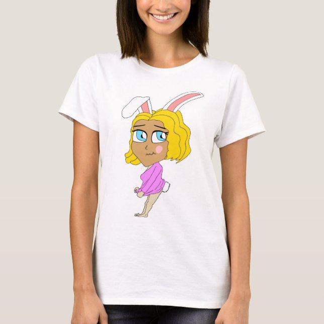 T-shirt fille lapin chibi  (Devant)