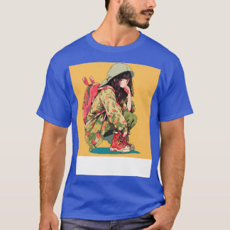 T-shirt fille mignonne attendant