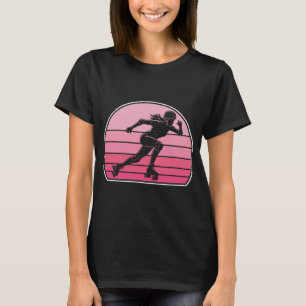 T-shirt Fille mignonne au roller skating Aesthetic Vintage