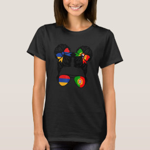 T-shirt Fille moitié arménienne moitié portugaise Arménie 