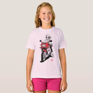 T-shirt fille moteur Anime V01
