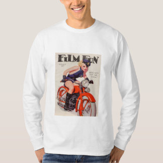 T-shirt Fille motocyclette vintage