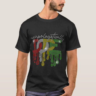 T-shirt Fille noire en pierre de taille noire, sans s'excu