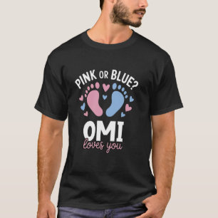T-shirt Fille ou garçon Omi vous aime Révélation du sexe
