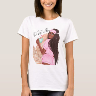 T-shirt Fille pailletée fausse Coffee Cheveux Rose Gold Ro