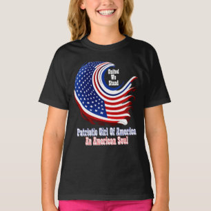 T-shirt Fille patriotique d'Amérique simplement inspirée