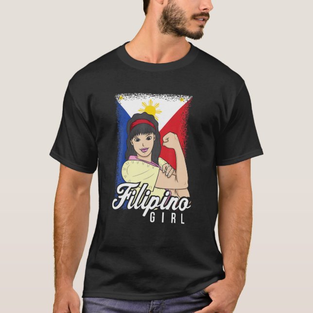T-shirt Fille philippine fière Pinoy Pilipina Patriotic St (Devant)