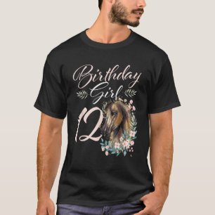 T-shirt Fille pour 12ème anniversaire amoureuse de chevaux