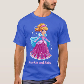 T-shirt Fille princesse d'anime d'art Piel