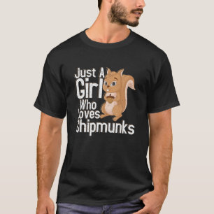 T-shirt Fille qui aime Chipmunks Amoureux des animaux Faun