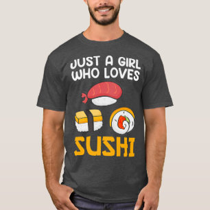 T-shirt Fille qui aime sushi cuisine japonaise sushi japon
