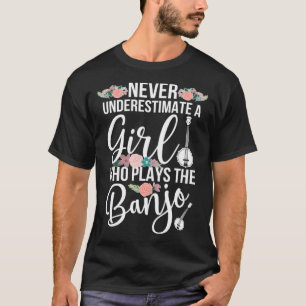 T-shirt Fille qui joue Banjo joueur Banjo Lover Banjoist B