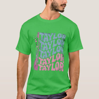 T-shirt Fille RetroAYLOR Prénom Personnalisé vintage