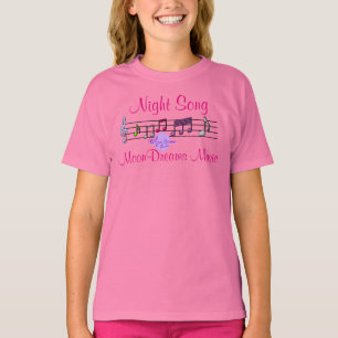 T-shirt fille rose de nuit