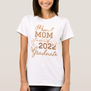 T-shirt Fille Rose Gold Fière Maman du 2022 Graduate