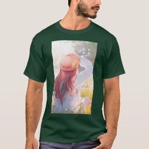 T-shirt Fille rousse au soleil