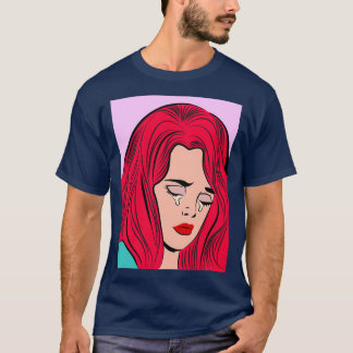 T-shirt Fille rousse en larmes