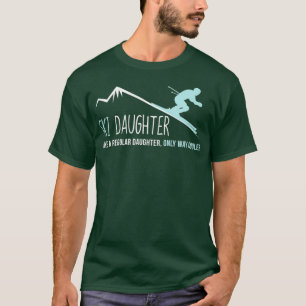 T-shirt Fille Ski drôle mignon cadeau Ski hiver