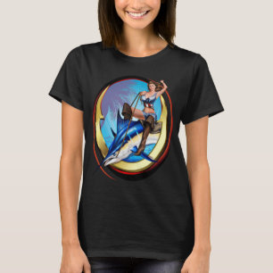 T-shirt fille sur l'étoile