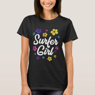 T-shirt Fille Surfeuse Surf Rétro Vintage Cadeau Surf Femm
