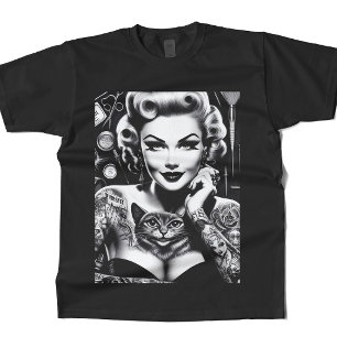 T-shirt Fille tatouée alternative old school