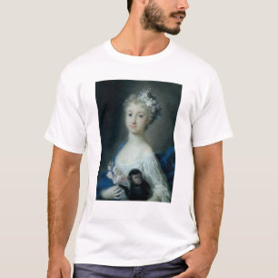 T-shirt Fille tenant un singe
