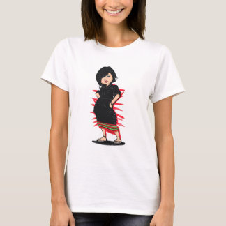 T-shirt Fille Tribale Angami Naga Art Numérique