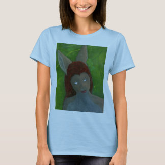 T-shirt fille velue 2010 de lapin d'Anthro de peinture à