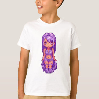 T-shirt Fille violette 