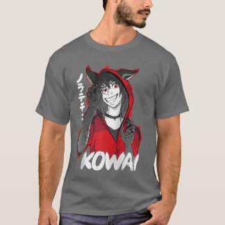 T-shirt Fille Yandere Anime waifu matériel loup-garou Peti