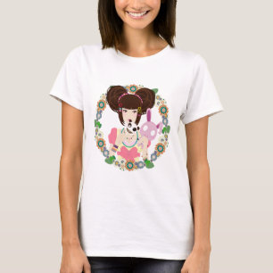 T-shirt Fille Yuriko de Harajuku encadré