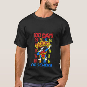 T-shirt Filles 100E Jour De L'École Dabbing Pizza Fidget À
