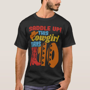 T-shirt Filles 10 ans Anniversaire Fête Cette Cowgirl Tour