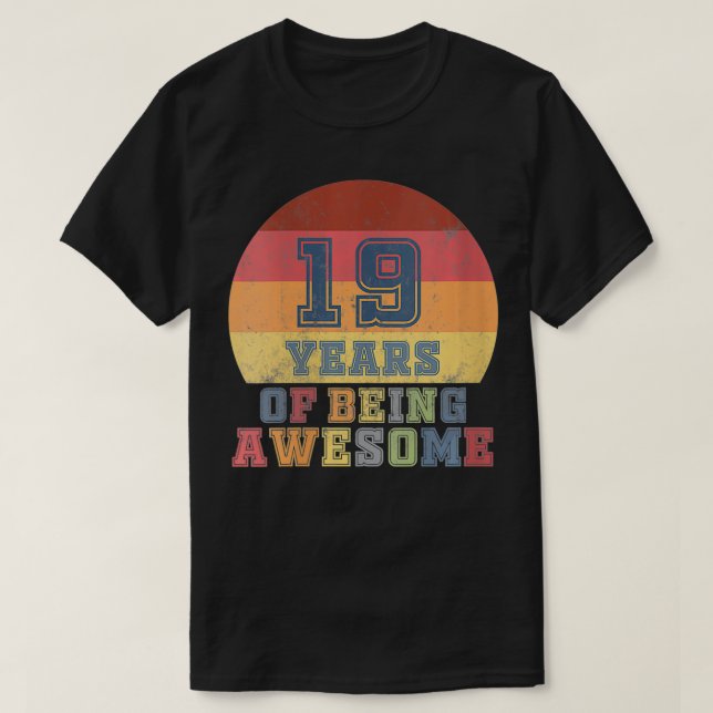 T-shirt Filles 19e anniversaire Fille Cadeau 19 ans (Design devant)