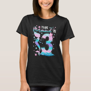 T-shirt Filles 3ème Anniversaire Cette Sirène Est 3 Ans Ki