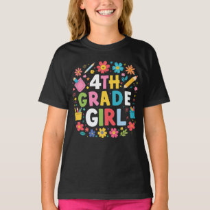 T-shirt Filles 4e année Fille 4e année Retour à l'école