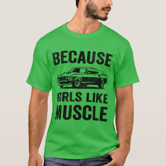 T-shirt Filles Amour Muscle Voiture Classique rétro