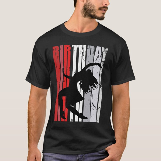 T-shirt Filles Anniversaire Danse Rouge Danse Expressive M (Devant)