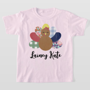 T-shirt Filles Aquarelle Plaid Floral Turquie Jeune T-shir