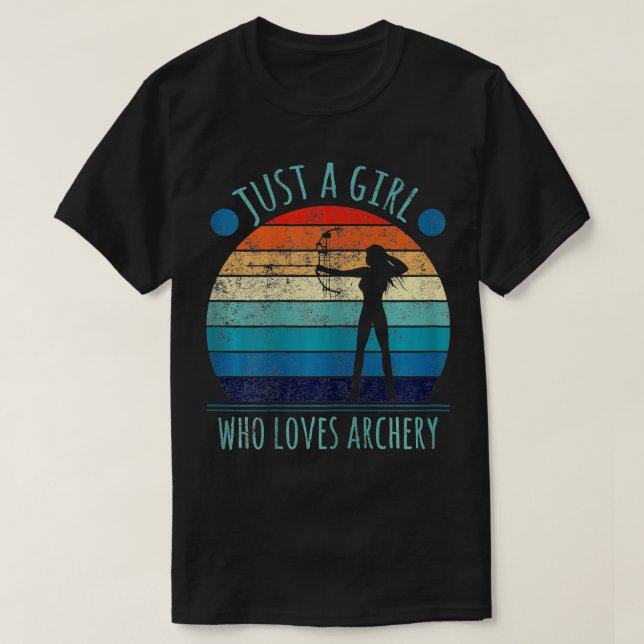 T-shirt Filles Archer Design Juste Une Fille Qui Aime Le T (Design devant)