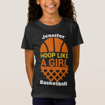 T-Shirt Filles Basket-Ball Hoop Like A Girl