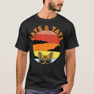 T-shirt Filles Chats et Tats Drôle Tatouage Bengale Chat A