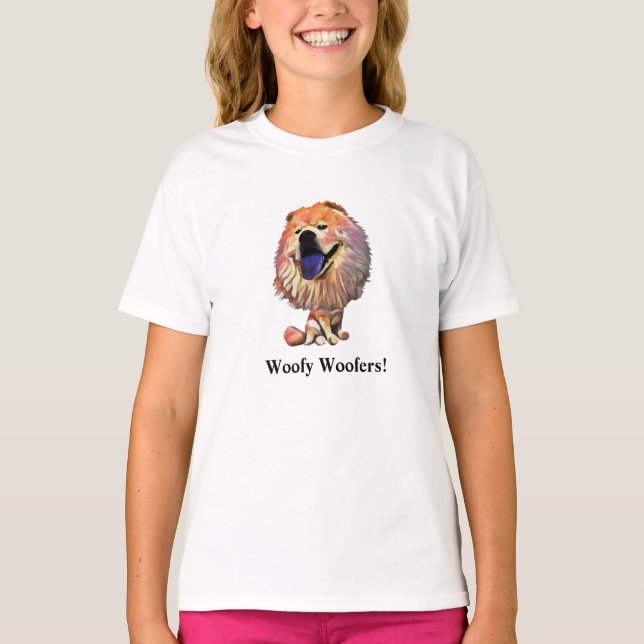 T-shirt Filles Chien Chow Chow Funny (Devant)