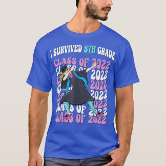 T-shirt Filles Dabbing Graduation J'ai survécu aux classes