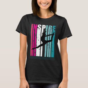 T-shirt Filles Danse Inspirer Entraîneur Danse Retro Danci