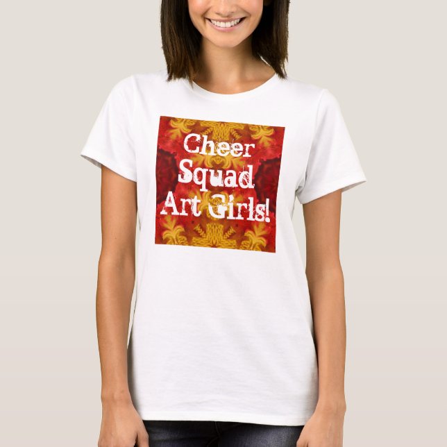 T-shirt Filles d'art de peloton d'acclamation ! (Devant)